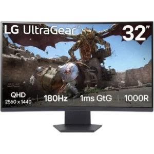 LG Monitor UltraGear 32GS60QC-B 31.5" Curved [VA | 2K | 180Hz | 1ms | 3Y] / 32GS60QC-B.AEUQ