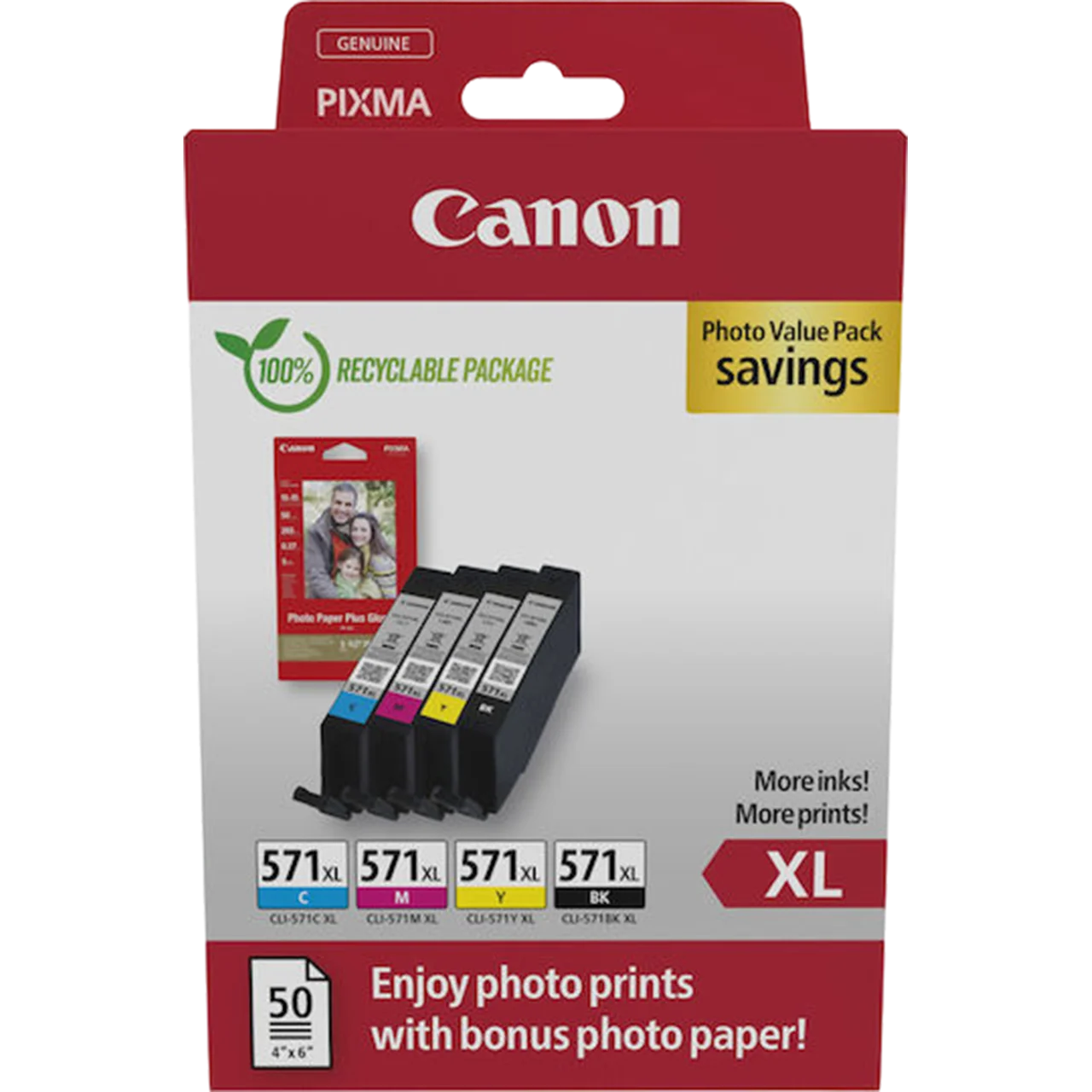 Μελάνι CANON PG-560XL / CL-561XL High Yield MultiPack - 40.8ml | 3712C009 - Image 3