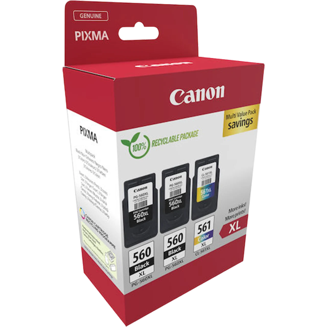 Μελάνι CANON PG-560XL / CL-561XL High Yield MultiPack - 40.8ml | 3712C009 - Image 2