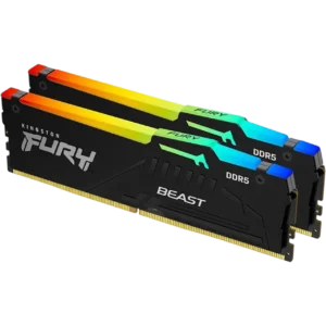 KINGSTON Memory FURY Beast Black RGB [DDR5 | 64GB | Kit of 2 | 6400MT/s] / KF564C32BBEAK2-64